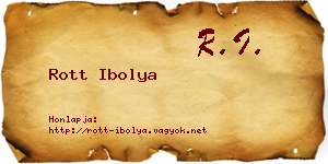 Rott Ibolya névjegykártya